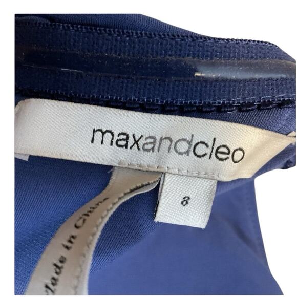 Max and Cleo Evening Gown Size 8 Rosette One Shoulder Cadet - Picture 5 of 9